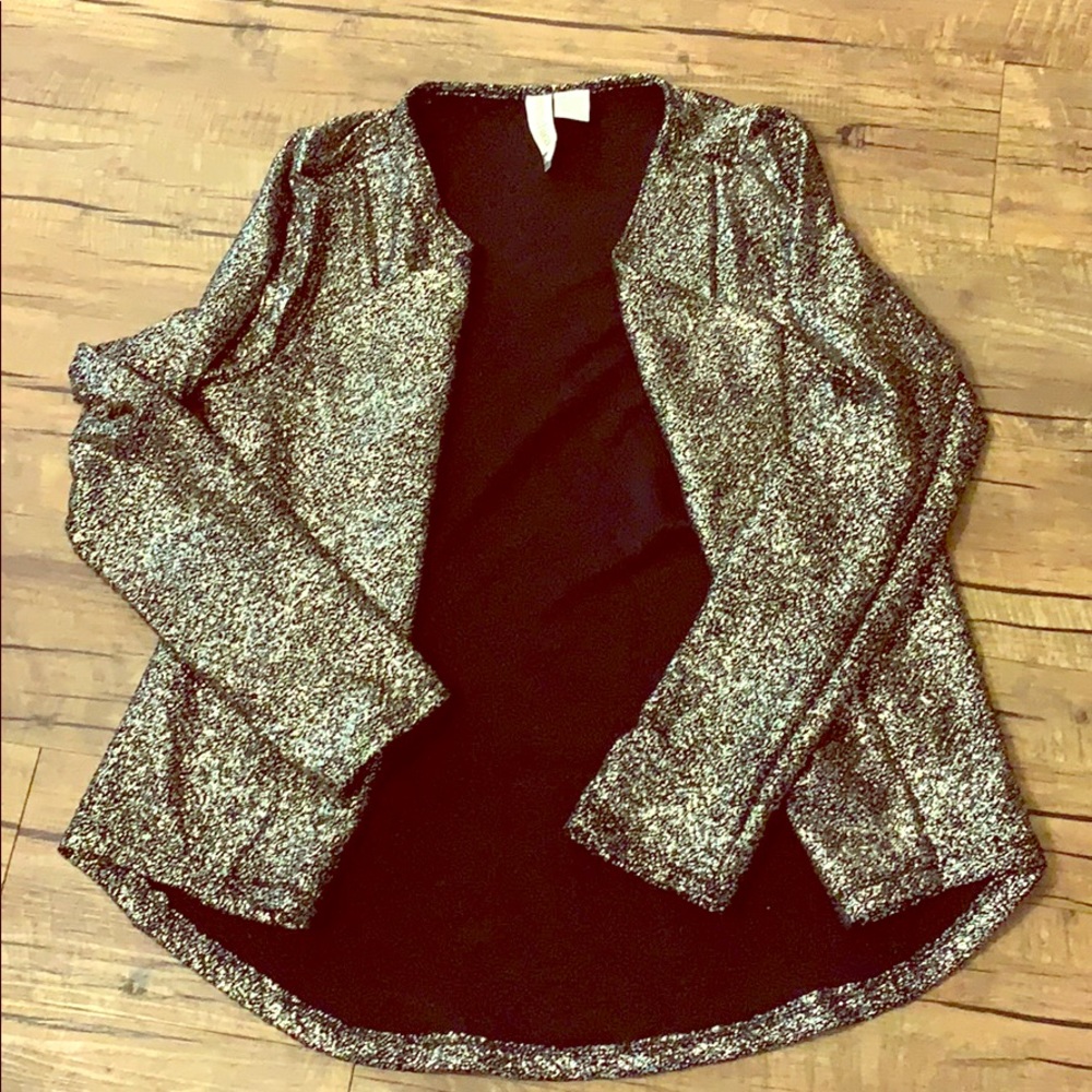Gold Sparkly Open Cardigan